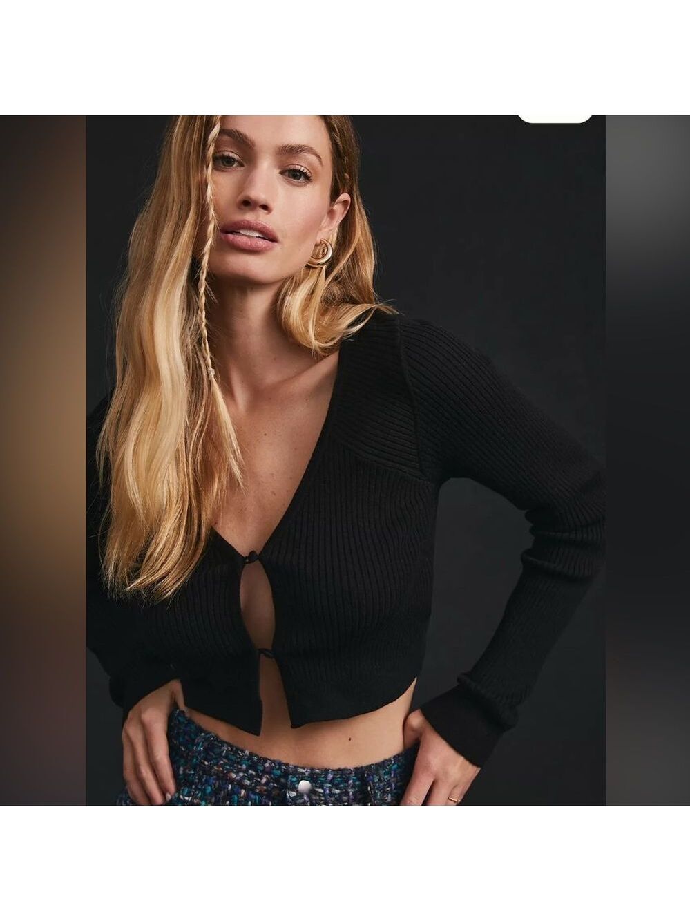 Favorite Daughter Darcy Cashmere Blend Cropped Cardigan Sweater